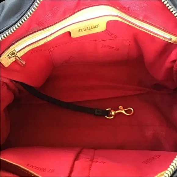 MZ Wallace Black Gramercy Satchel Crossbody Handbag